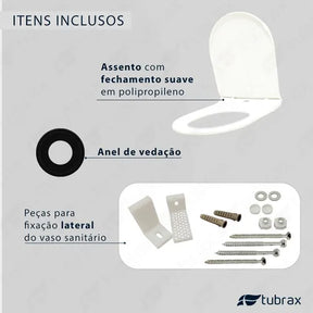 Sanitário Vaso Convencional Redondo Tubrax Cor Branco