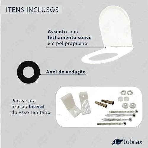 Sanitário Vaso Convencional Redondo Tubrax Cor Branco