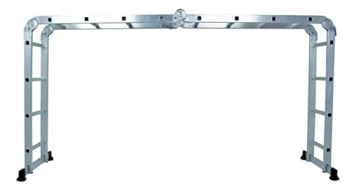 Escada Multiuso Articulada 16 Degraus 4x4 Cor Prateado