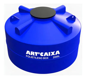 Tanque de água Artcaixa Box vertical polietileno 2000L azul