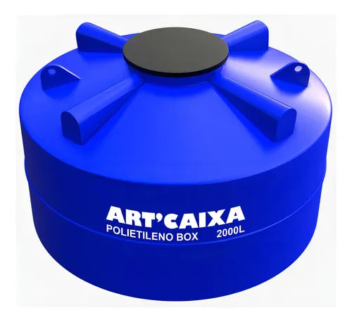 Tanque de água Artcaixa Box vertical polietileno 2000L azul
