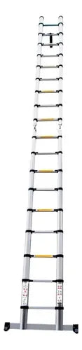 Escada Telescópica Multifuncional Inox 18 Degraus 5,6m Jst
