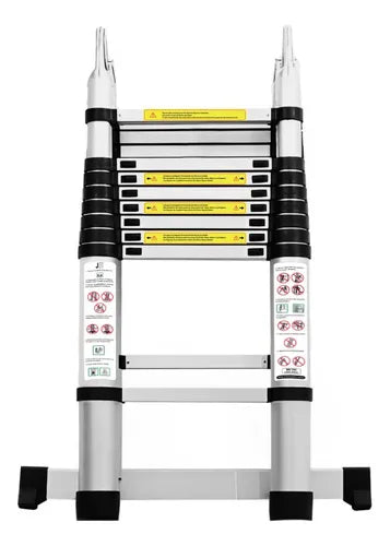 Escada Telescópica Multifuncional Inox 18 Degraus 5,6m Jst
